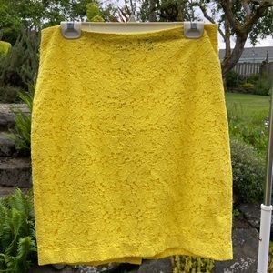 Ann Taylor yellow lace skirt